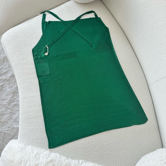 FANNIE SCHIAVONI Hailey Dress in Green size small - Picture 13 of 15